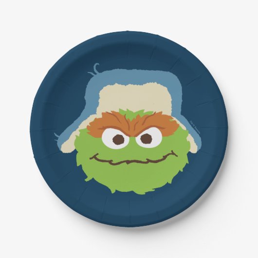 Oscar de Grouch Woodland Face Papieren Bordje (Voorkant)