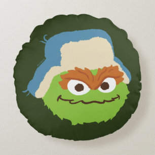 Oscar de Grouch Woodland Face Rond Kussen