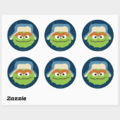 Oscar de Grouch Woodland Face Ronde Sticker (Vel)