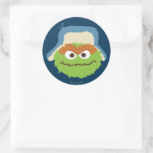 Oscar de Grouch Woodland Face Ronde Sticker (Tas)