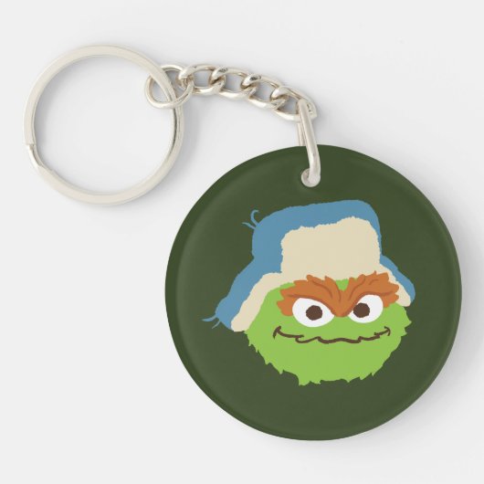 Oscar de Grouch Woodland Face Sleutelhanger (Voorkant)