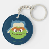 Oscar de Grouch Woodland Face Sleutelhanger (Achterkant)