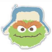 Oscar de Grouch Woodland Face Sticker (Voorkant)