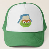 Oscar de Grouch Woodland Face Trucker Pet (Voorkant)