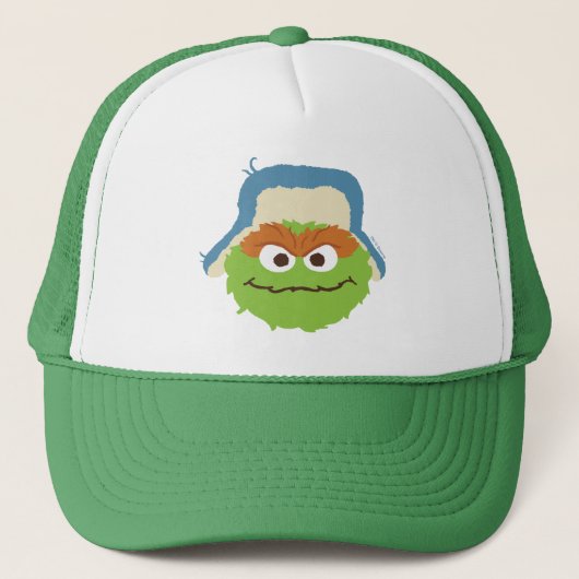 Oscar de Grouch Woodland Face Trucker Pet (Voorkant)