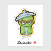 Oscar de Grouch Zombie Sticker (Vel)