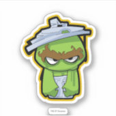 Oscar de Grouch Zombie Sticker (Voorkant)