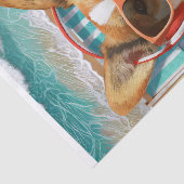 Oscar doet de Riviera, Corgi Genietend van het Lev Tissuepapier (Detail)