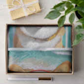 Oscar doet de Riviera, Corgi Genietend van het Lev Tissuepapier (Geschenk)