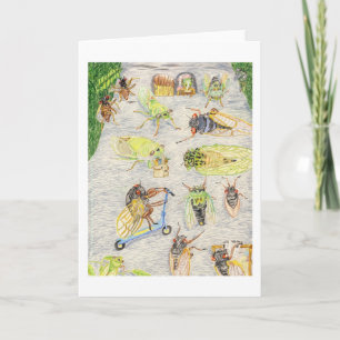 Oscar en Cassandra en hun vrienden Cicada Kaart