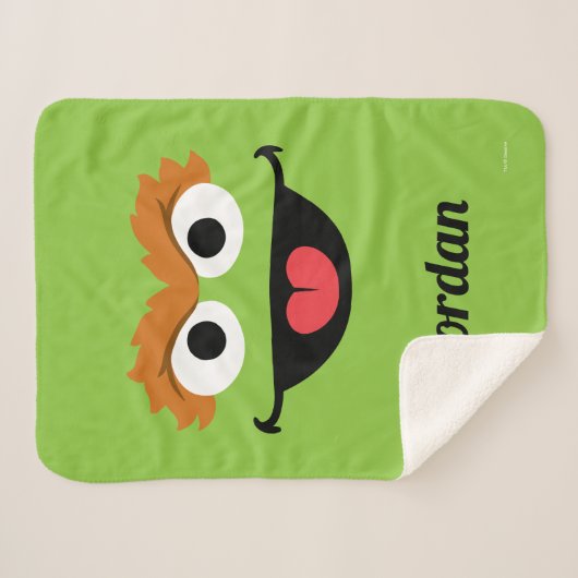 Oscar Face Art | Jouw naam toevoegen Sherpa Deken (Voorkant (horizontaal))