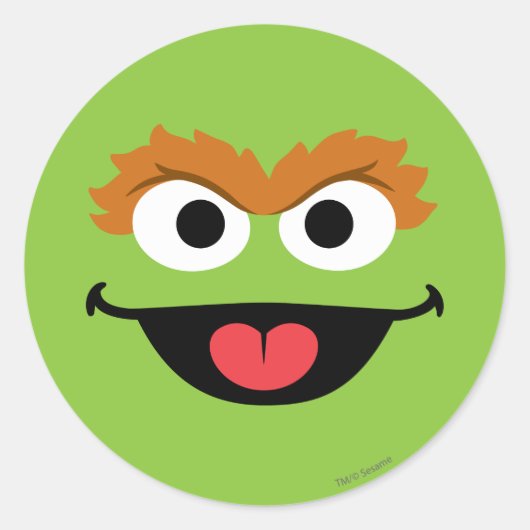 Oscar Face Art Ronde Sticker (Voorkant)
