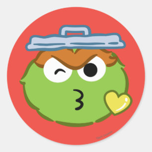 Oscar Face Throting a Kiss Ronde Sticker