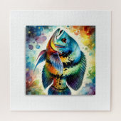 Oscar fish 180724AREF123 - Watercolor Legpuzzel (Horizontaal)