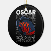 Oscar Fish 80's Style Monster Fish Keeper Keramisch Ornament (Links)