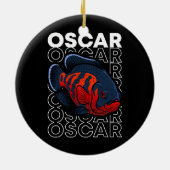 Oscar Fish 80's Style Monster Fish Keeper Keramisch Ornament (Achterkant)