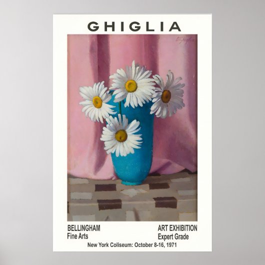 Oscar Ghiglia Floral Art Exhibition Poster (Voorkant)
