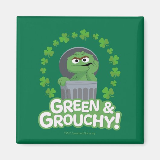 Oscar | Groen & Grouchy! Magneet (Voorkant)