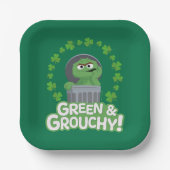 Oscar | Groen & Grouchy! Papieren Bordje (Voorkant)