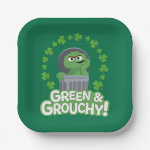Oscar   Groen & Grouchy! Papieren Bordje