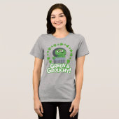Oscar | Groen & Grouchy! Tri-Blend Shirt (Voorkant volledig)