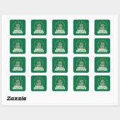 Oscar | Groen & Grouchy! Vierkante Sticker (Vel)