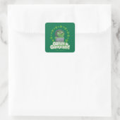 Oscar | Groen & Grouchy! Vierkante Sticker (Tas)