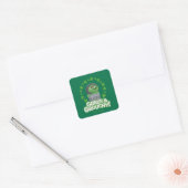 Oscar | Groen & Grouchy! Vierkante Sticker (Envelop)