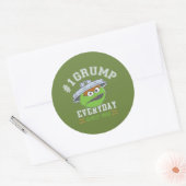Oscar het Grouch Nummer 1 Ronde Sticker (Envelop)