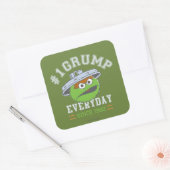 Oscar het Grouch Nummer 1 Vierkante Sticker (Envelop)