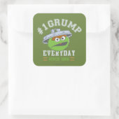 Oscar het Grouch Nummer 1 Vierkante Sticker (Tas)