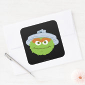 Oscar het Vuilnis gezicht Vierkante Sticker (Envelop)