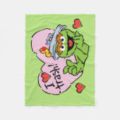 Oscar "I Love Trash"-Valentijn Fleece Deken (Voorkant)