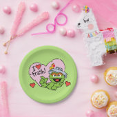 Oscar "I Love Trash"-Valentijn Papieren Bordje (Feest)