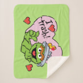 Oscar "I Love Trash"-Valentijn Sherpa Deken (Voorkant)