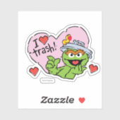 Oscar "I Love Trash"-Valentijn Sticker (Vel)