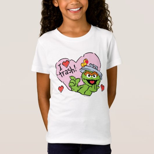 Oscar "I Love Trash"-Valentijn T-shirt (Voorkant)