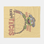 Oscar ik haat alles behalve Tacos Fleece Deken (Voorkant (Horizontaal))