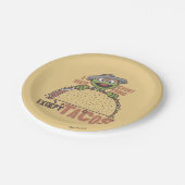 Oscar ik haat alles behalve Tacos Papieren Bordje (Gekanteld)