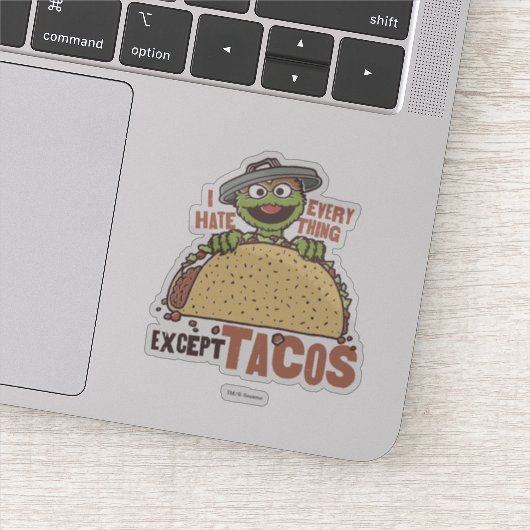Oscar ik haat alles behalve Tacos Sticker (Detail)