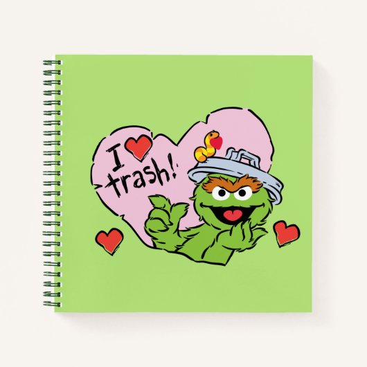 Oscar "Ik hou van afval" Valentijn Notitieboek (Voorkant)
