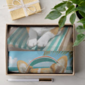 Oscar Just Chillin', Corgi op het strand Tissuepapier (Geschenk)