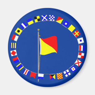 Oscar Man Overboard Nautical Signal Flag Magneet