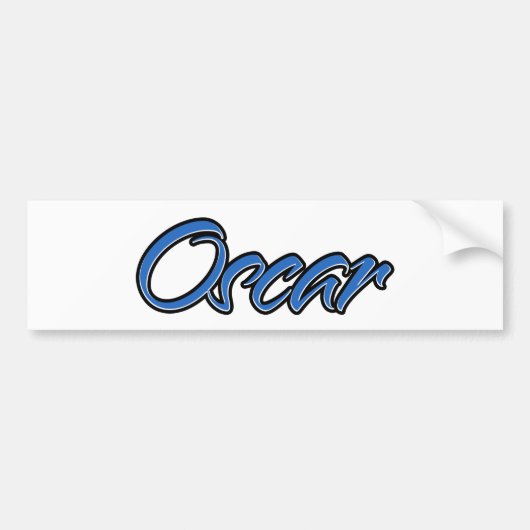 Oscar Name blue Aufkleber Sticker Autoaufkleber (Voorkant)