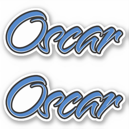 Oscar Name blue Aufkleber Sticker Stickerset (Voorkant)