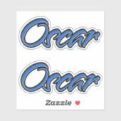 Oscar Name blue Aufkleber Sticker Stickerset (Vel)