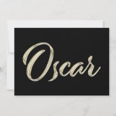 Oscar Name white gold Handwriting Karte Kaart (Voorkant)