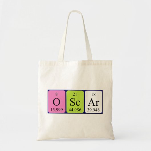 Oscar periodieke lijstnaam canvas tas (Voorkant)