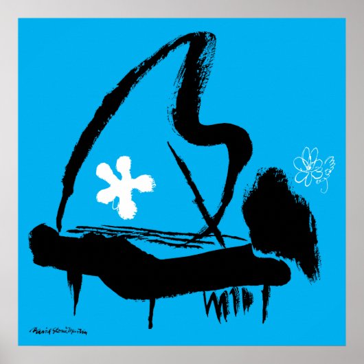 Oscar Peterson geïllustreerd Jazz Vintage Poster (Voorkant)