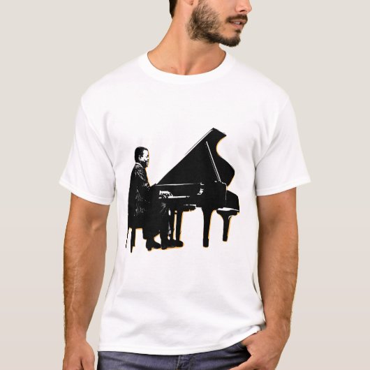 Oscar Peterson op de sleutels T-shirt (Voorkant)